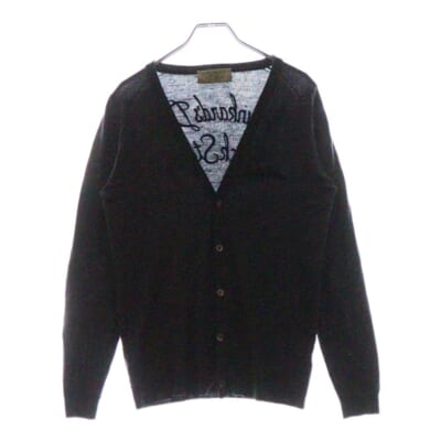JOHN SMEDLEY GUILTY PARTIES刺繍入り カーディガン モクグレー Bランク