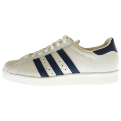 SUPERSTAR 80S VINTAGE DX スーパスター ヴィンテージ デラックス ローカット スニーカー ホワイト/ネイビー US8.5/26.5cm B25964 Sランク