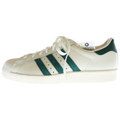 SUPERSTAR 80S VINTAGE DX スーパスター ヴィンテージ デラックス ローカット スニーカー ホワイト/グリーン US9/27cm B35981 Sランク