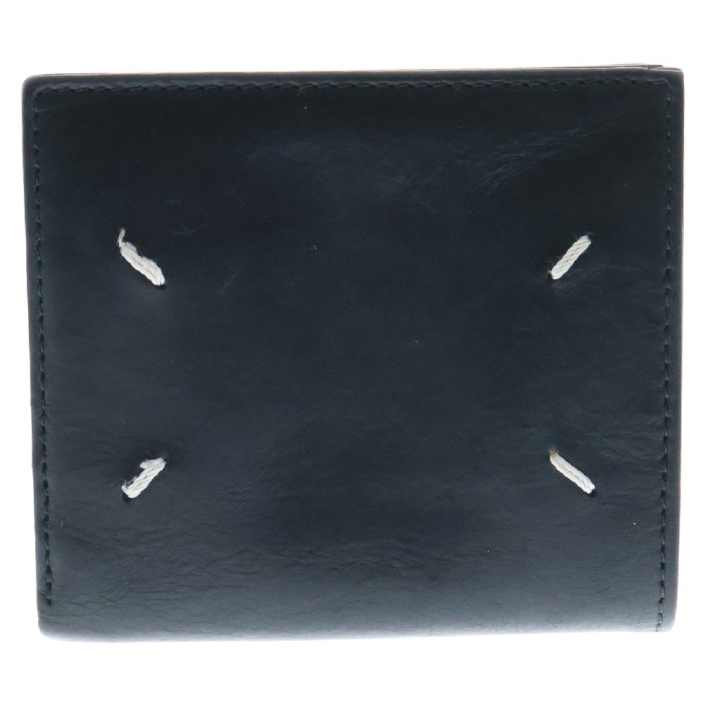 四つタグ Wallet Compact Wallet フォールデッド ラウンドファスナー レザー コンパクトウォレット ブラック S35UI0507 Bランク
