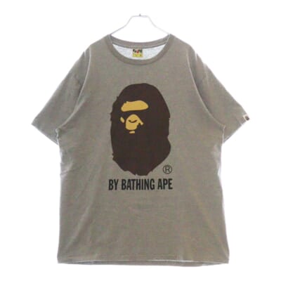 ロゴプリント Tシャツ グレー コットン 半袖 メンズ Aランク