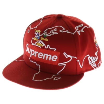 23AW ×NEW ERA Worldwide Box Logo Cap ニューエラ ワールドワイド ボックスロゴ ベースボールキャップ 帽子 レッド Bランク
