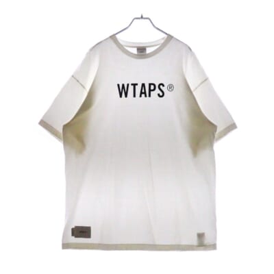 フロントロゴプリント半袖Tシャツ カットソー ホワイト Bランク