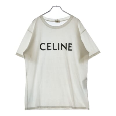 22AW ルーズフィットロゴプリント半袖Tシャツ カットソー 2X681671Q ホワイト Bランク