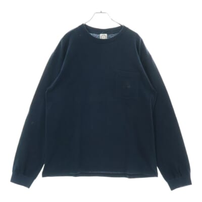 OLD DBL CH L/S TEE ダブルCHクロス 長袖Tシャツ ロングスリーブカットソー ネイビー Bランク