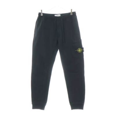 CARGO PANTS 791564551 スウェットカーゴパンツ ロゴパッチ付き ブラック Bランク