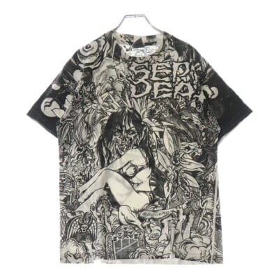 90s SEPTIC DEATH PUSHEAD The Kuro Line 総柄半袖Tシャツ セプティックデス パスヘッド Bランク