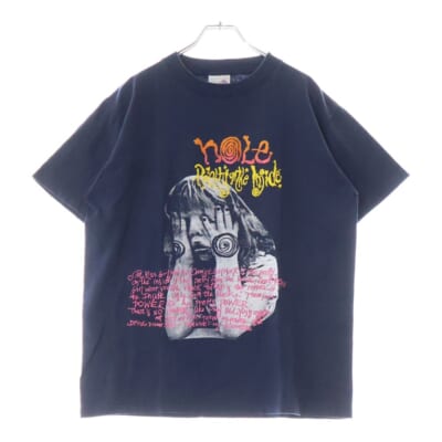 HOLE PRETTY ON THE INSIDE ホール グラフィックプリント 半袖Tシャツ ネイビー Bランク