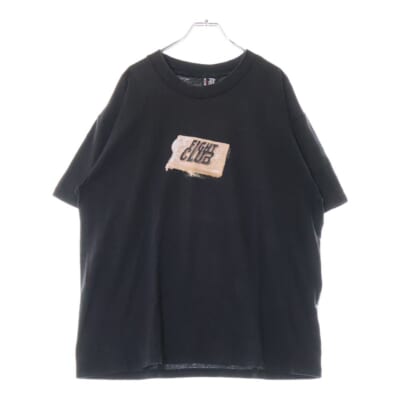 00S FIGHT CLUB MOVIE PROMO ファイトクラブ 両面プリント 半袖Tシャツ ブラック Bランク