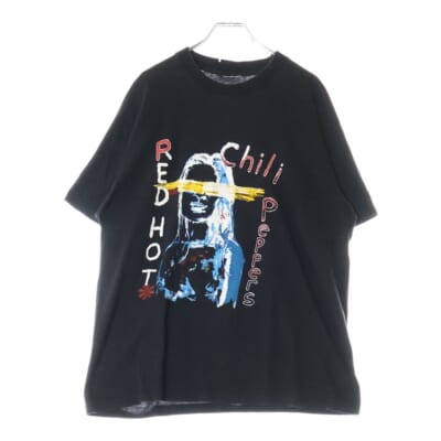 90S RED HOT CHILI PEPPERS BY THE WAY グラフィックプリント 半袖Tシャツ ブラック Bランク