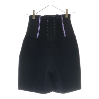 13AW ANATOMICOUTURE期 バックレースアップ コルセットハーフパンツ ブラック Bランク
