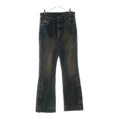 23AW STACK FLAIR JEANS 裾スナップボタン付きスタックフレアジーンズ デニムパンツ ダークインディゴ Bランク