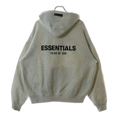 Flocky Back Logo Sweat Pullover Parka フロッキーバックロゴプリントスウェットプルオーバーパーカー グレー Bランク