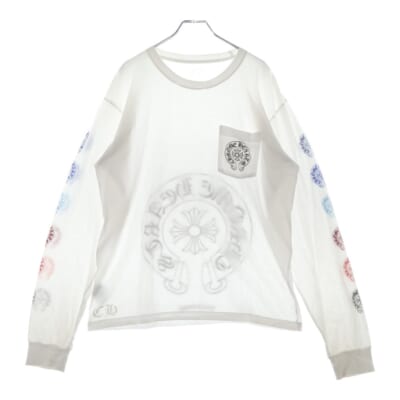 CH LS 1 マルチカラー ホースシュープリント 長袖Tシャツ カットソー Tシャツ ホワイト Bランク