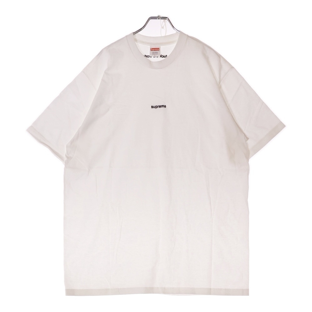 18SS FTW fuck the world TEE ロゴ刺繍フロントプリント半袖Tシャツ 半袖カットソー ホワイト Bランク