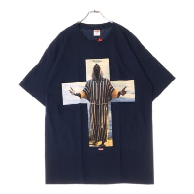 12AW Black Moses Tee ブラックモーゼスプリント半袖Tシャツ 半袖カットソー ネイビー Sランク