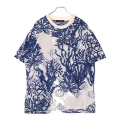 23AW Graphic Monogram Tee グラフィックモノグラム クルーネック半袖Tシャツカットソー ブルー RM232M Y93 HPY30W Bランク
