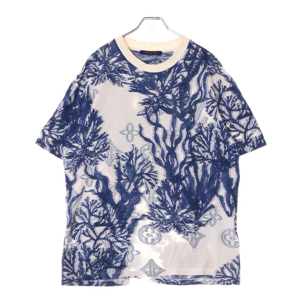 23AW Graphic Monogram Tee グラフィックモノグラム クルーネック半袖Tシャツカットソー ブルー RM232M Y93 HPY30W Bランク