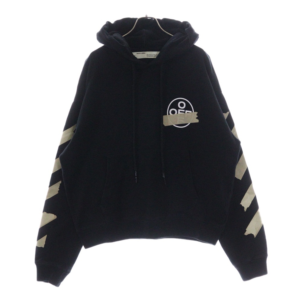 20SS Tape Arrows Over Hoodie テープアローズオーバーフーディー プルオーバースウェットパーカー ブラック OMBB037R20E30002 Bランク