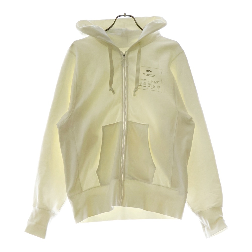 21SS ICON Logo Zip Hoodie S50HG0036 S25508 アイコン ロゴ ジップパーカー フーディ ホワイト Bランク