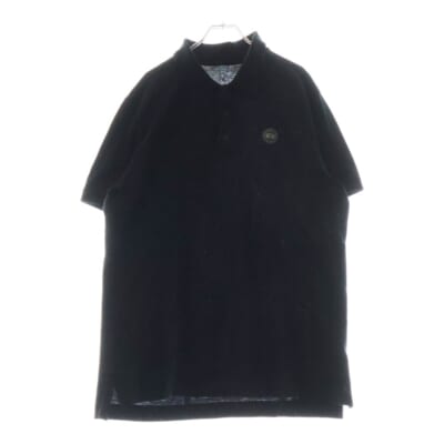 Beckley Polo Black Label 1600MB ブラックレーベル ロゴワッペン 半袖ポロシャツ ブラック Bランク