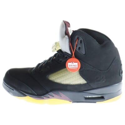 ×A MA MANIERE AIR JORDAN 5 RETRO SP Black FD1330-001 アママニエール エアジョーダン ハイカットスニーカー ブラック US9/27cm Sランク
