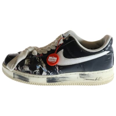 ×PEACEMINUSONE AIR FORCE 1 LOW PARA NOISE AQ3692-001 ピースマイナスワン エアフォース1 パラノイズ ローカットスニーカー ブラック US8.5/26.5cm Bランク