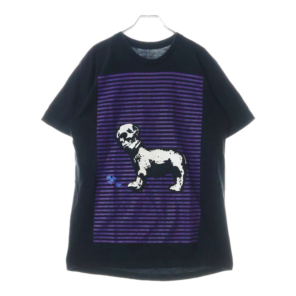 クロムハーツ ダークグレー ストライプ Tシャツ ※A22 クロムハーツ FOTI STRIPE T-SHIRT フォティ ストライプ クルー