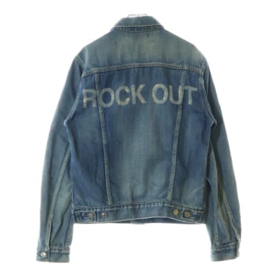ROCK OUT DENIM JACKET ロックアウト フロントデザイン デニムジャケット インディゴ 1802-8004-89-023 Bランク
