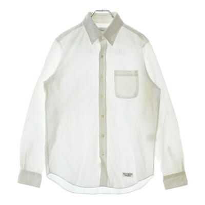 BACK GUILTY PARTIRS SHIRT バックロゴ コットン長袖シャツ ホワイト Bランク