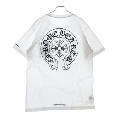 CH T-SHRT 1 バックホースシュープリント半袖Tシャツ 半袖カットソー ホワイト Aランク