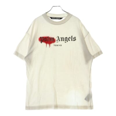 TOKYO Print S/S T-Shirt PMAA001S202413059 東京プリントデザイン クルーネック半袖Tシャツカットソー ホワイト Bランク