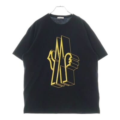 19AW MAGLIA T-SHIRT マリア フロントロゴプリント 半袖Tシャツ カットソー ブラック E20918002250 8390T Bランク