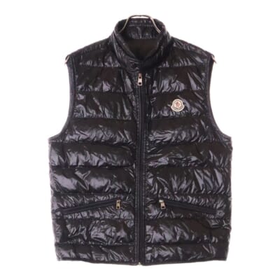 GUI GILET ロゴワッペン付 ナイロン ダウンベスト ブラック 210914332105 53029 Bランク