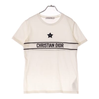 ロゴ エンブロイダリー クルーネック半袖Tシャツ ホワイト 323T06A4414 レディース Bランク