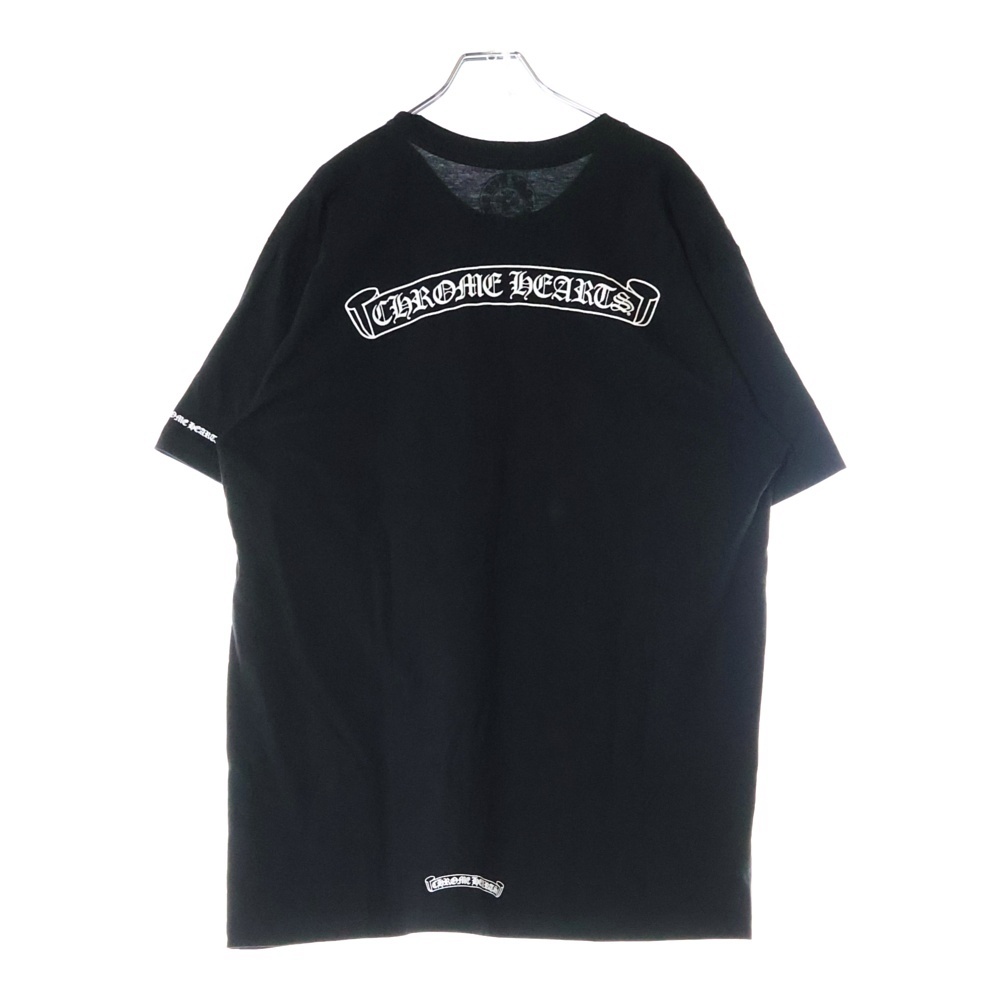 CH CRS SCROLL LABEL スクロールラベル バックププリント クルーネック 半袖Tシャツ カットソーブラック Bランク