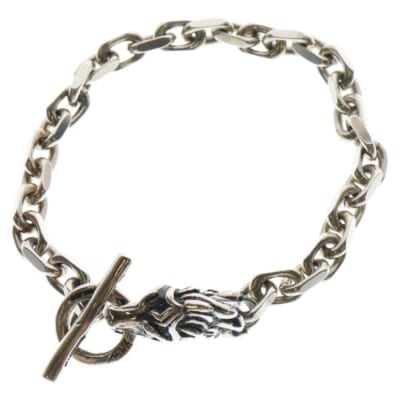 SQUARE CHAIN LINK スクエアチェーン リンク ホースヘッド ブレスレット シルバー Bランク