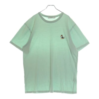 DRESSED FOX PATCH CLASSIC TEE-SHIRT ドレスドフォックスパッチクラシック クルーネック半袖カットソーTシャツ グリーン KM00102KJ0008 Bランク