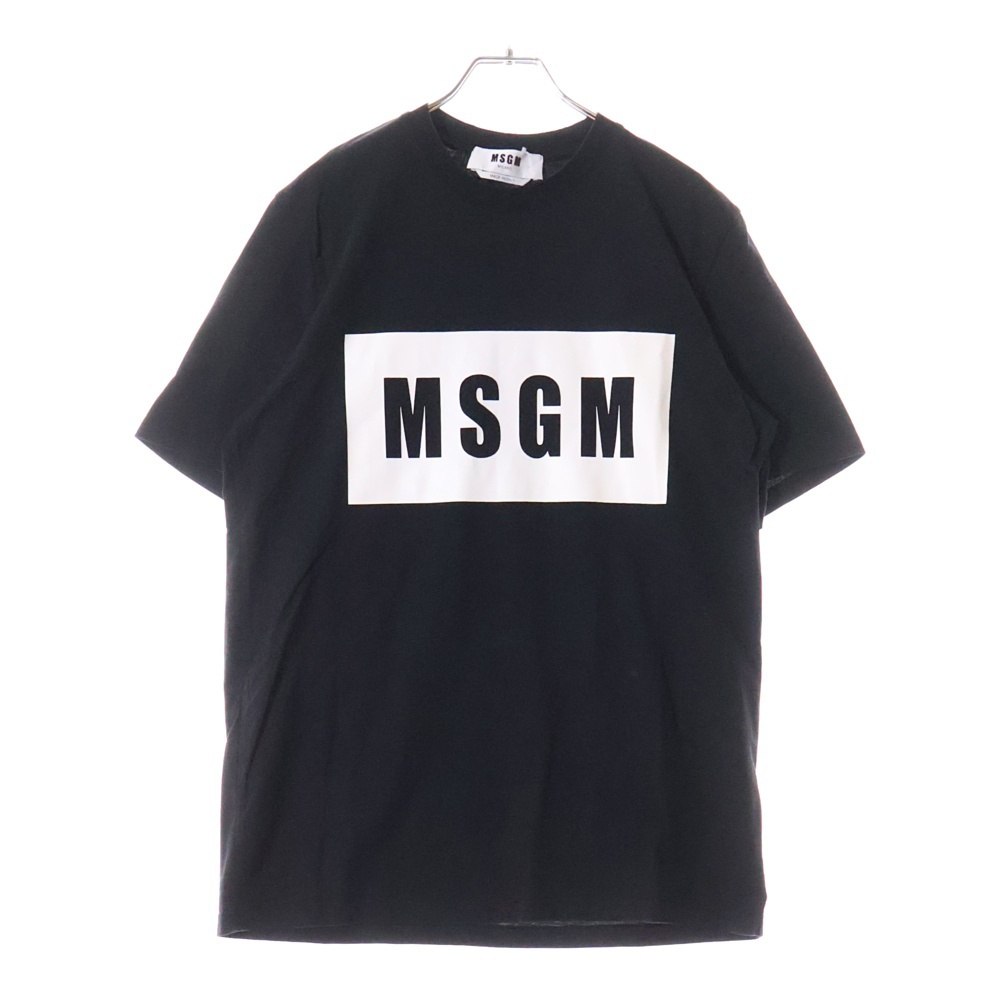 ボックスロゴプリント クルーネック半袖Tシャツ 2840MM67 ブラック/ホワイト Bランク