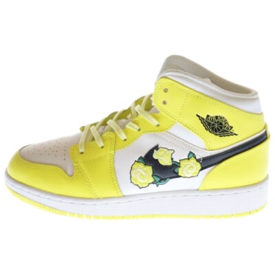 GS Air Jordan 1 GS エアジョーダン1 ミッドカットスニーカー キッズ イエロー US5.5Y/24cm AV5174-700 Bランク
