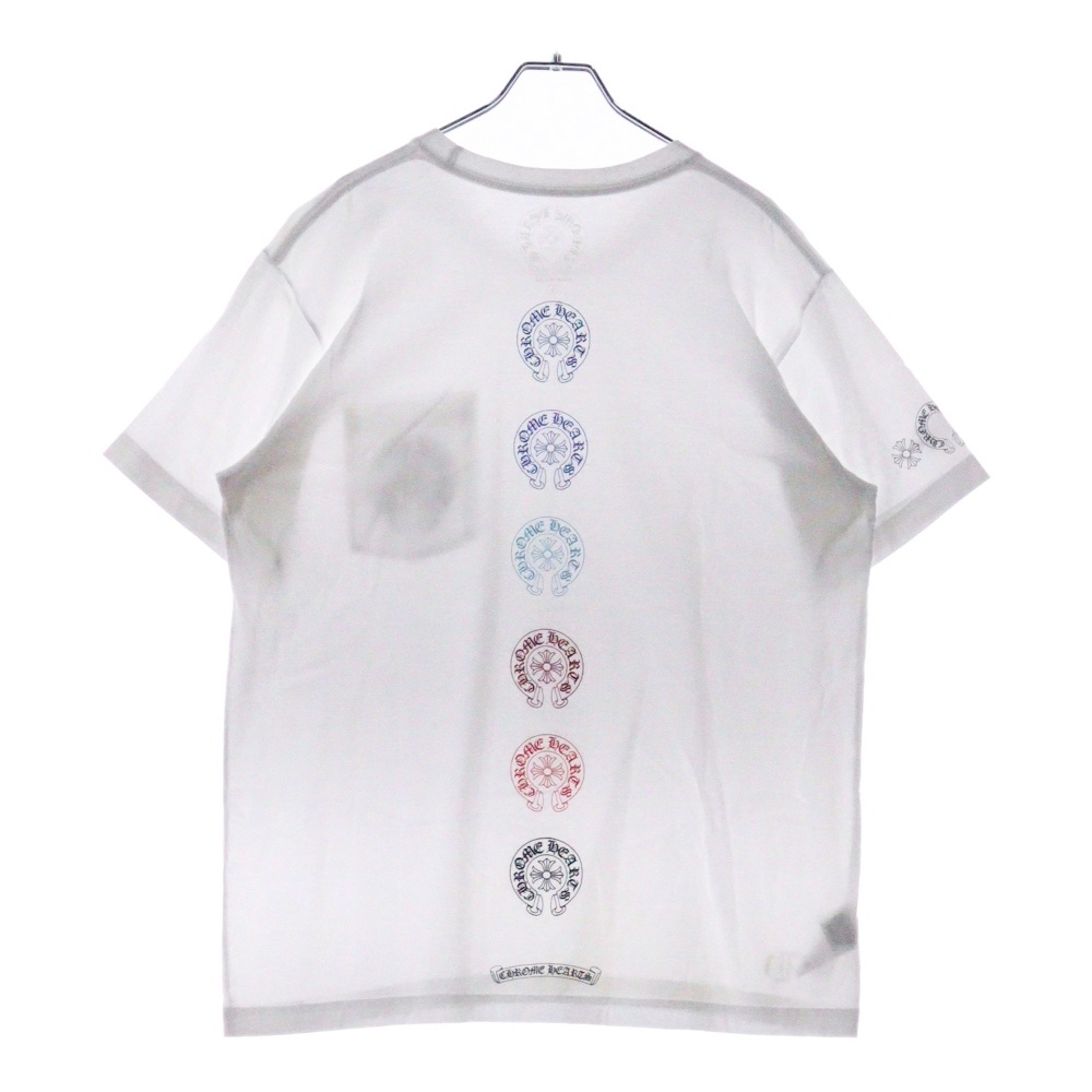 Multicolor Back Horseshoe Tee マルチカラーバックホースシュー クルーネック半袖Tシャツカットソー ホワイト Bランク