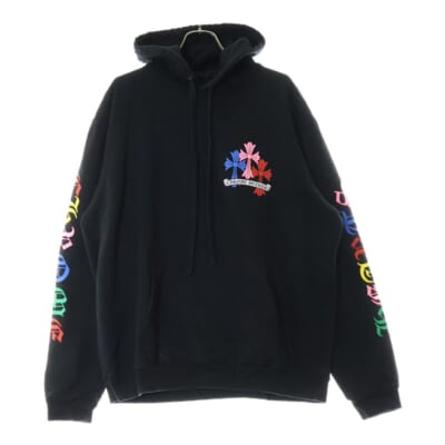 MLTCOL CEM CRS HD PLVR セメタリープリント プルオーバーパーカー フーディー ブラック/マルチカラー Bランク