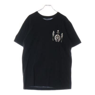 FOTI フォティ スカル プリント クルーネック半袖Tシャツカットソー ブラック Aランク