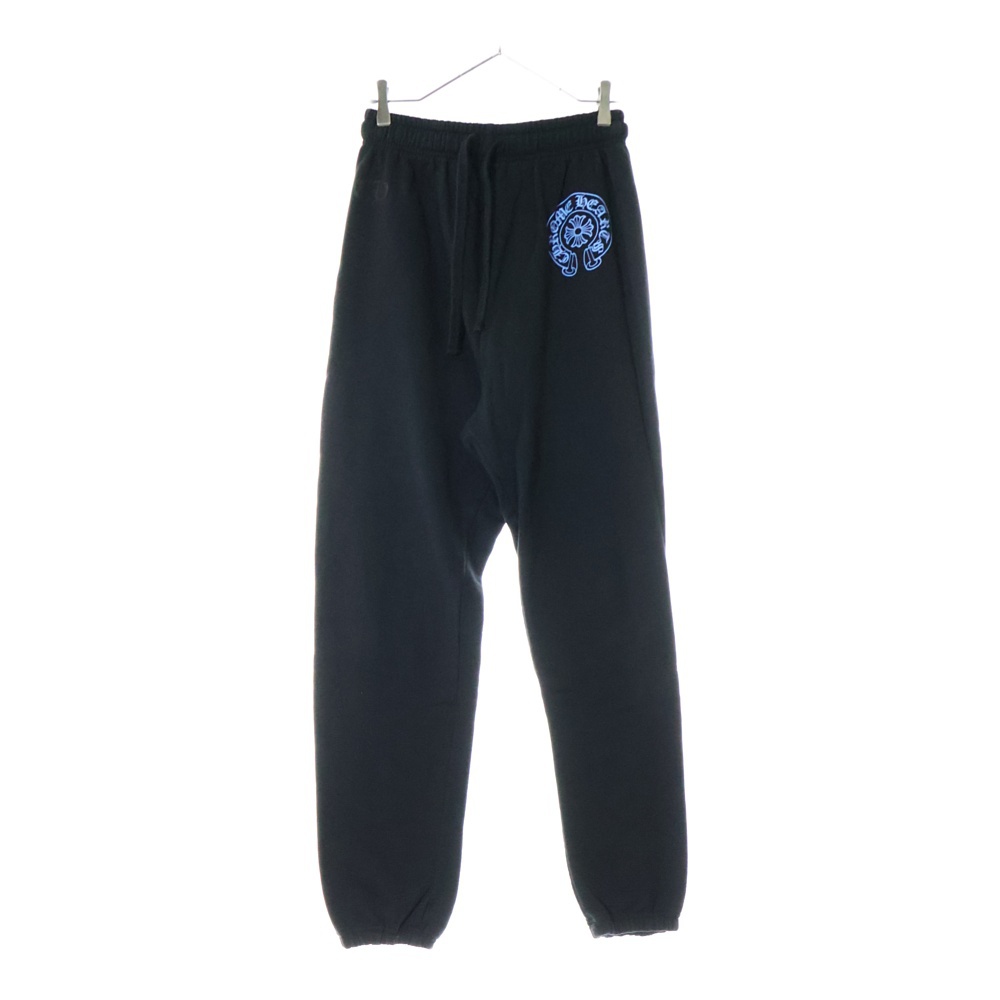 WWW.CHROMEHEARTS.COM HOODIE オンライン限定 ホースシュープリント スウェットパンツ ブラック/ブルー Bランク