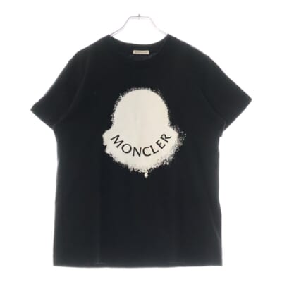 SS T-SHIRT フロントビッグプリント クルーネック半袖Tシャツカットソー ブラック H10938C00014 829HP Bランク