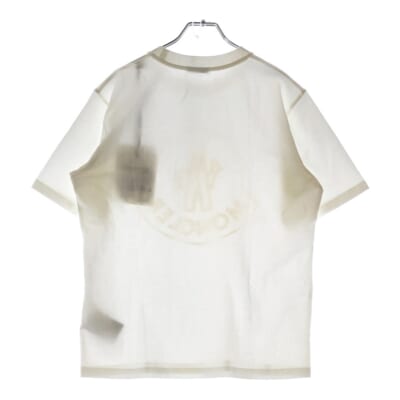MAGLIA MANICHE CORTE SS T-SHIRT フロント刺繍ロゴ クルーネック半袖Tシャツカットソー ホワイト I10938C00014 Sランク