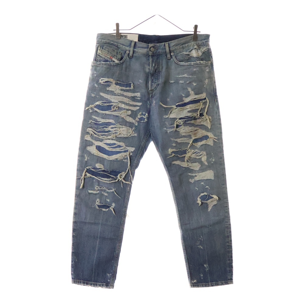 Tapered Jeans D-Fining テーパードダメージデニムジーンズ D-フィニング インディゴ A01714-09B57-01 Bランク