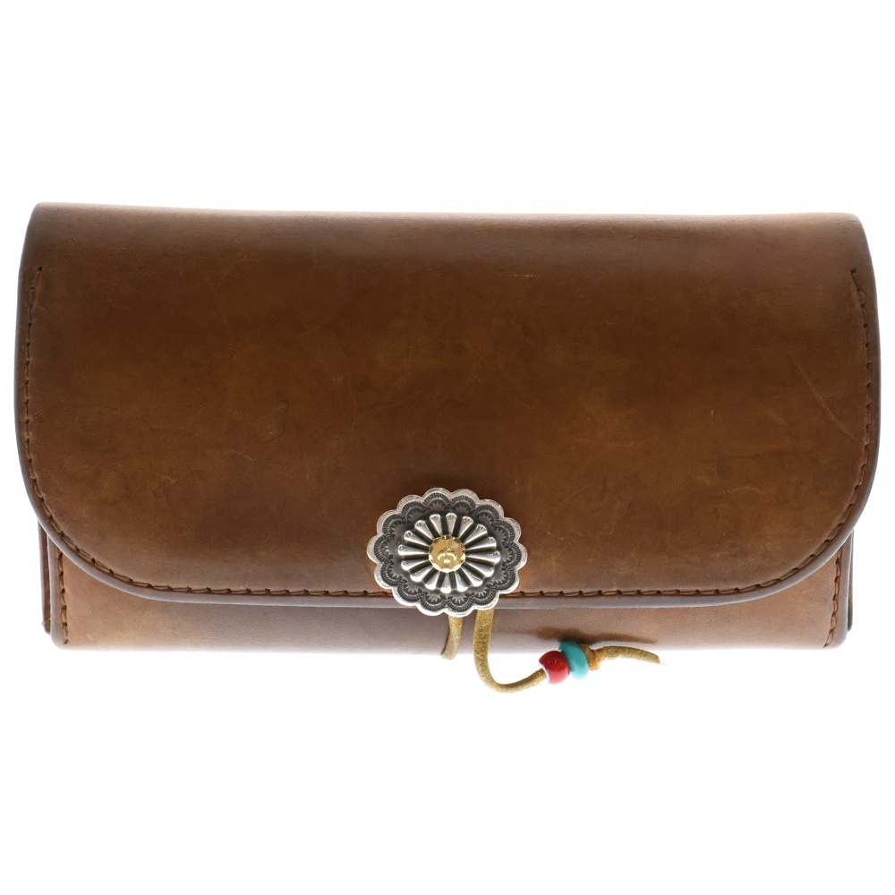 ゴローズ コンチョ付き レザー 二つ折り財布 ウォレット ブラウン 買取