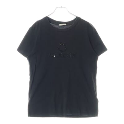 22SS フロントロゴワッペンプリント クルーネック半袖Tシャツ ブラック H10938C00006 Bランク