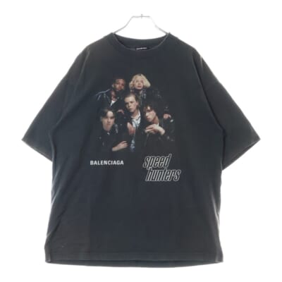 19AW SPEED HUNTERS スピードハンターズプリント クルーネック半袖Tシャツカットソー ブラック 541877 TCV38 Bランク
